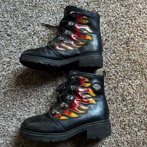 Vintage Harley Davidson Flame boots